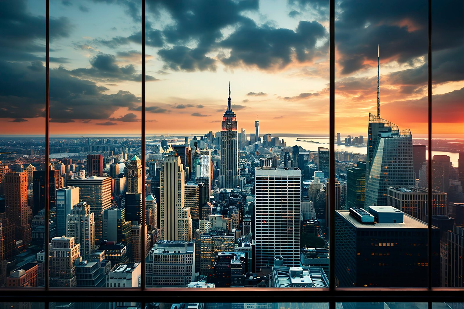 New York City skyline with Empire State Building